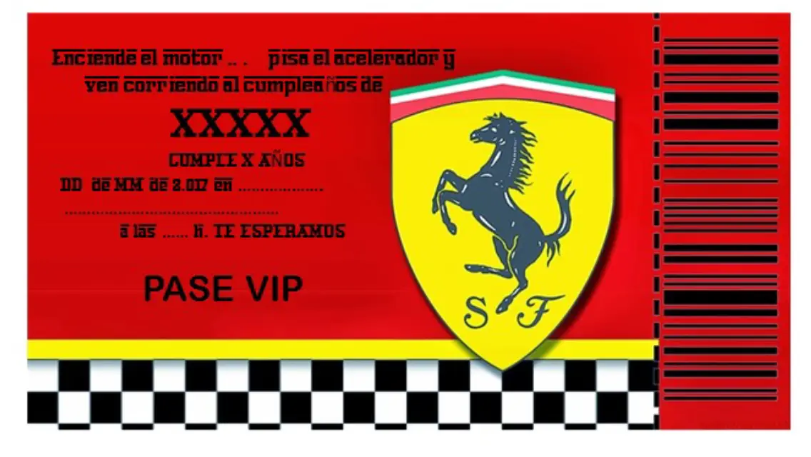 invitaciones de cumpleaños de autos de ferrari - Cómo hacer invitaciones de cumpleaños en Google