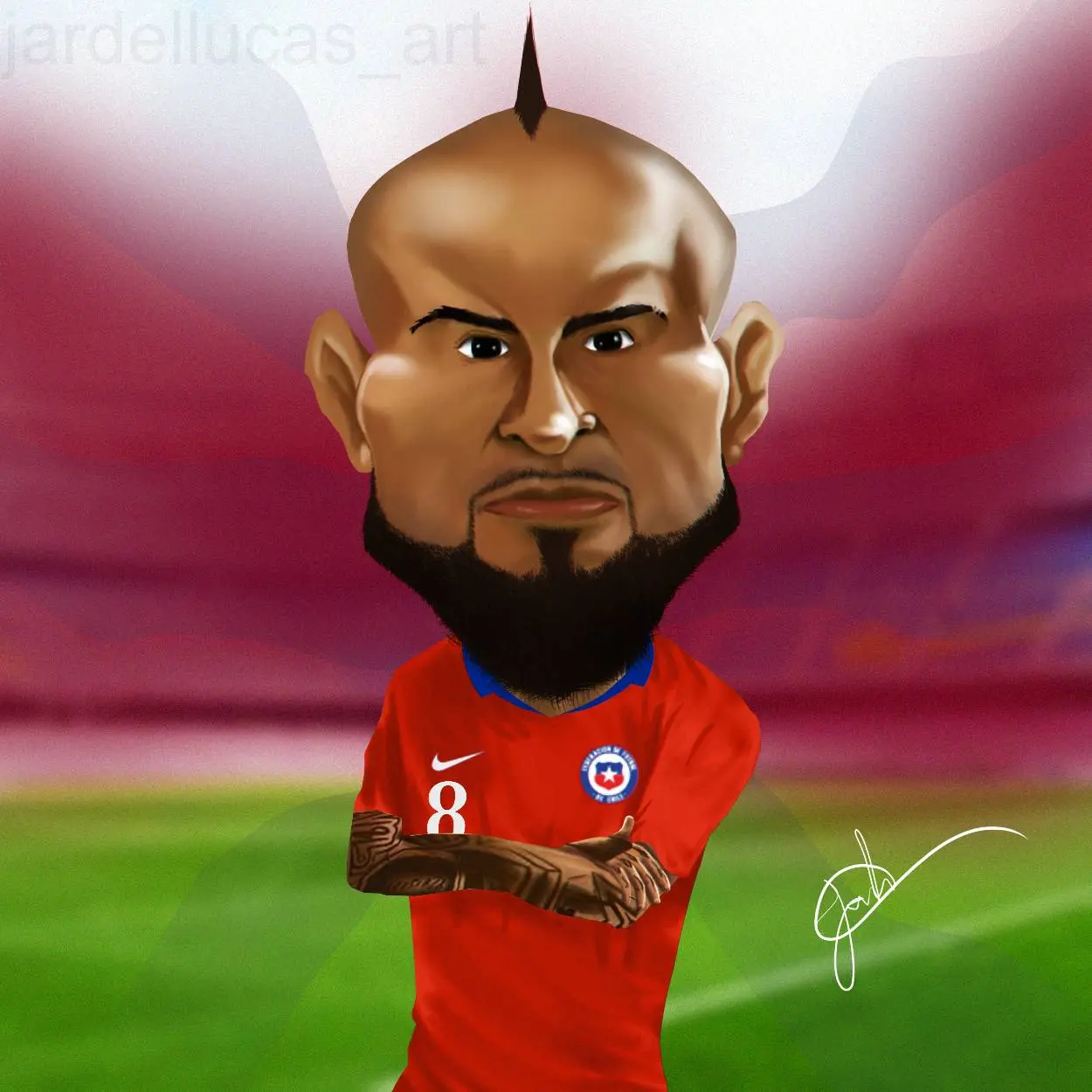 arturo vidal dibujo animado ferrari - Cómo se hizo famoso Arturo Vidal