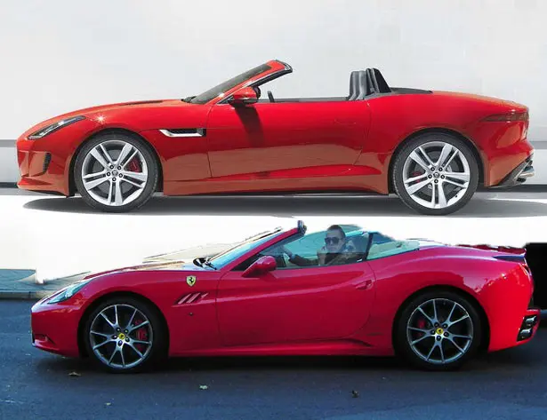 ferrari california vs jaguar f type - Cuánto corre el Jaguar F Type