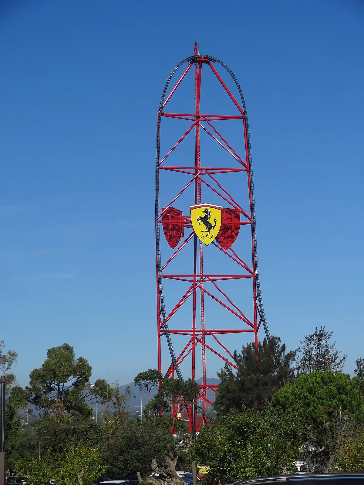 montaña rusa ferrari - Cuánto corre el Red Force