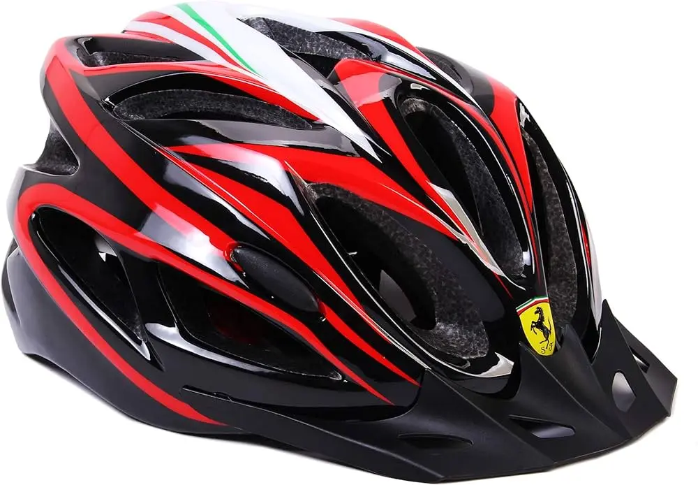 casco de bicicleta ferrari negro - Cuánto protege un casco de bicicleta