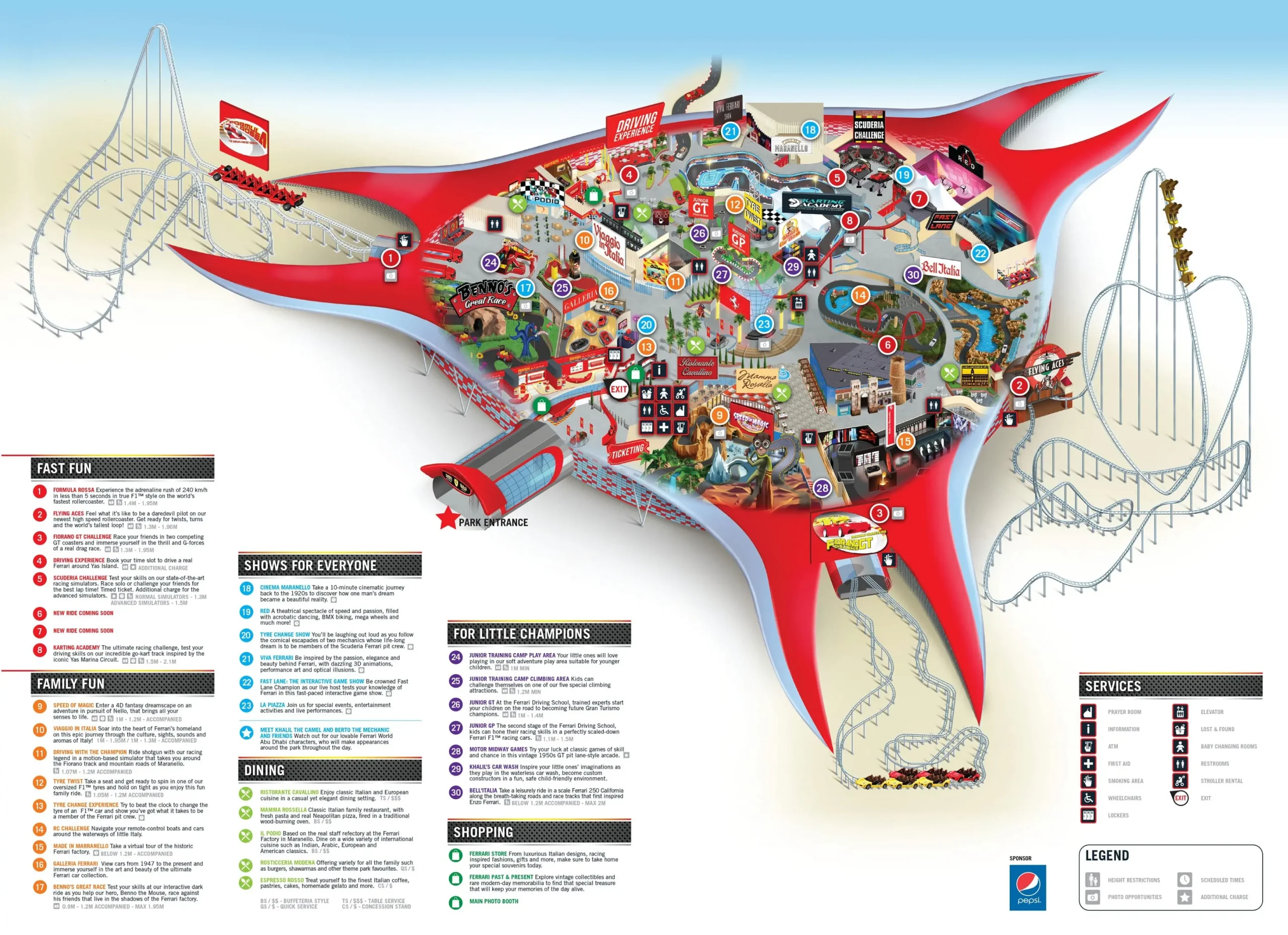 abu dhabi ferrari world map - Is one day enough for Ferrari World Abu Dhabi