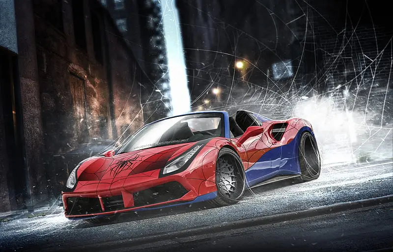 carro de spaiderman vidareal ferrari - Qué coche es flor de Cars