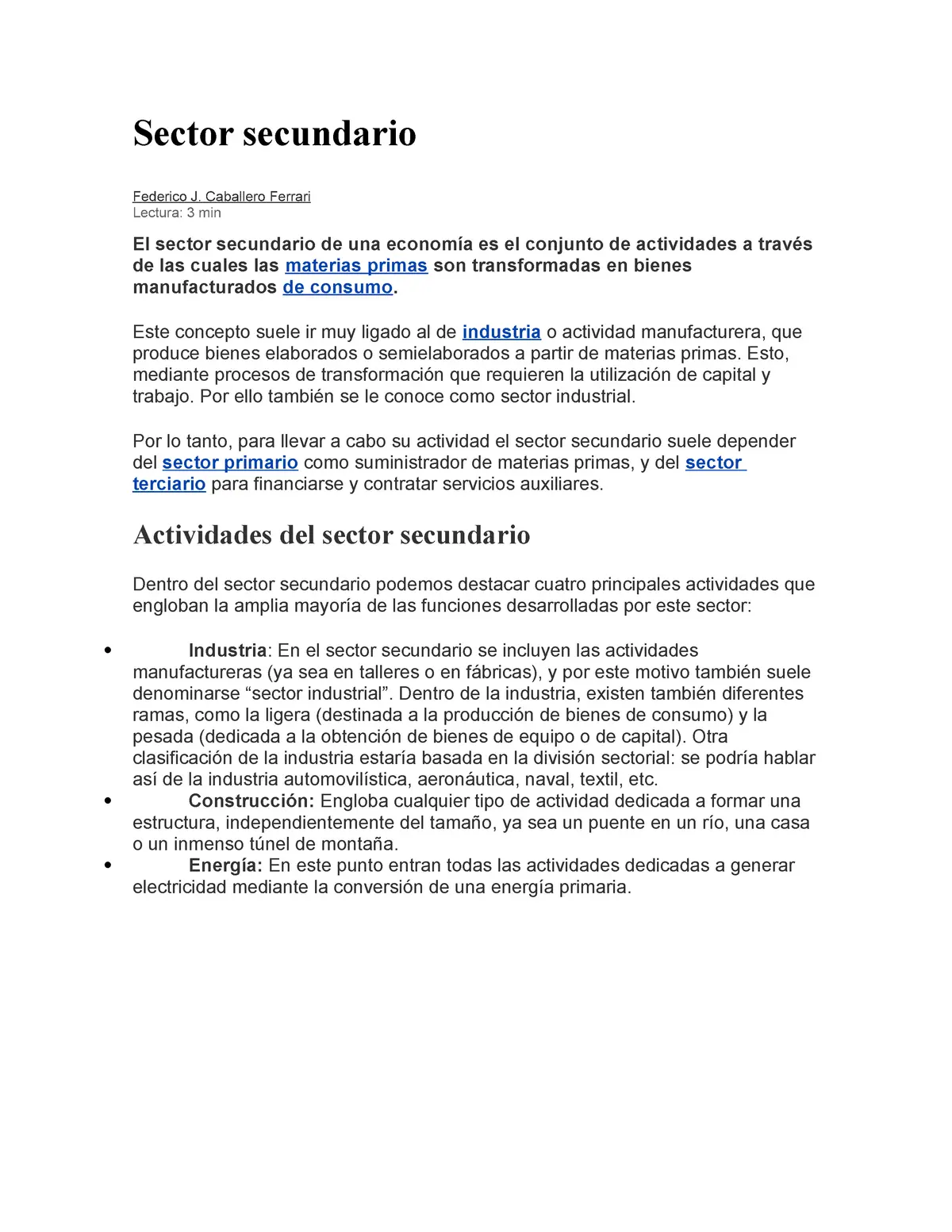 federico caballero ferrari concepto de sector terciario - Que se entiende por el sector terciario