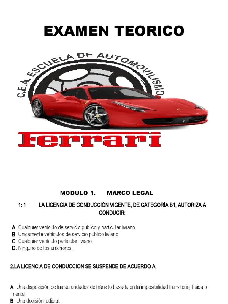 licencias ferrari cali - Qué tipo de licencia es la B1