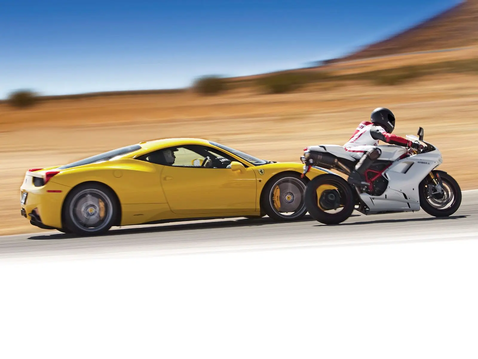 a ferrari is fast than motorbike - What is faster a motorcycle or a car