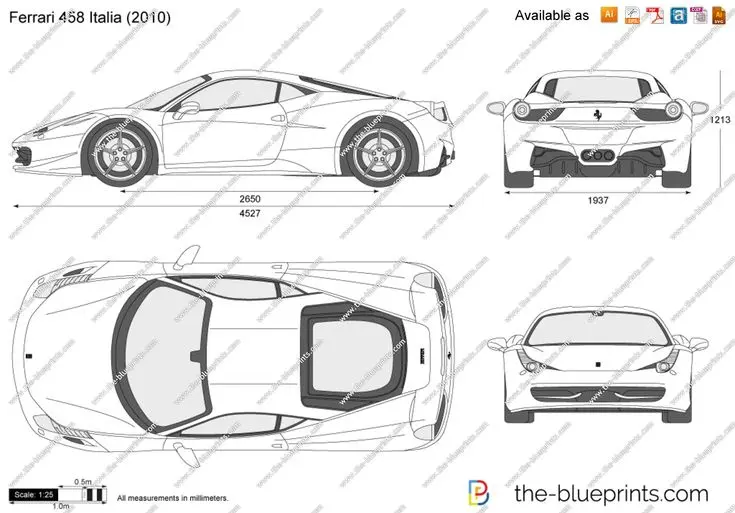 ferrari 458 dimensions - What is the spec of the 458 Italia