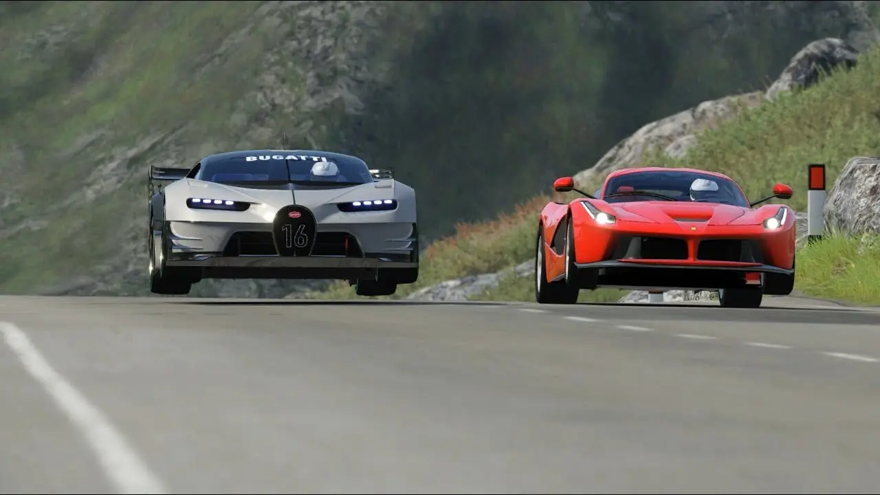 bugatti and ferrari race - Which car can beat Bugatti in a race