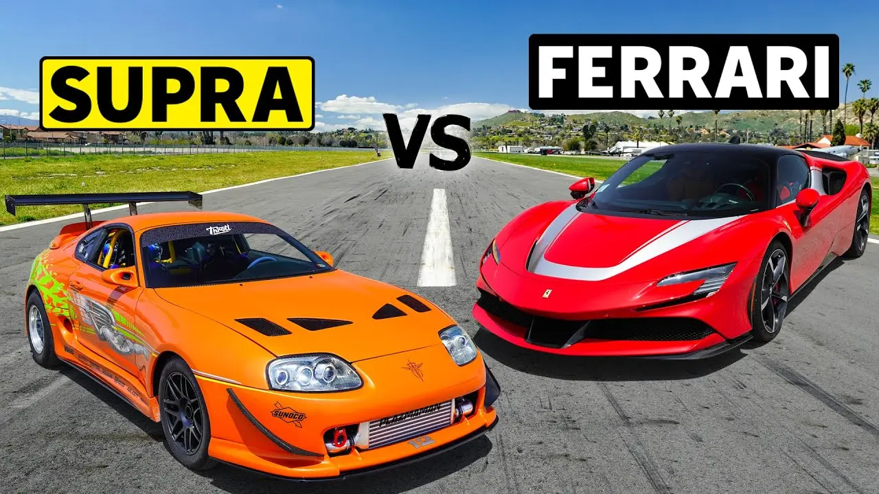 a toyota supra isn't better than a ferrari - Which car can defeat Supra