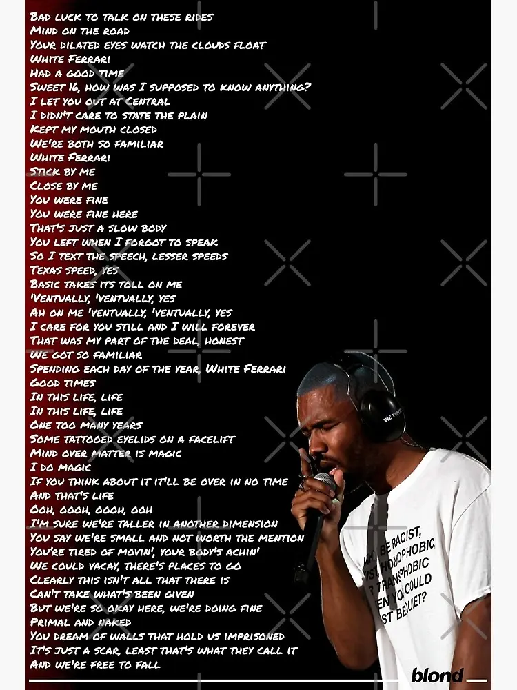 white ferrari lyrics - Why does white Ferrari make me cry